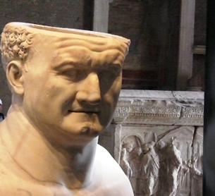 roman vespasian head colossal emperor gods displayed curia forum rome marble into religion