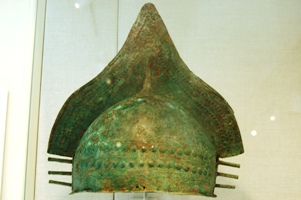 Bronze military helmet