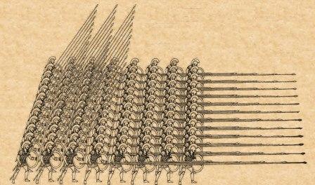 Hoplites in phalanx formation