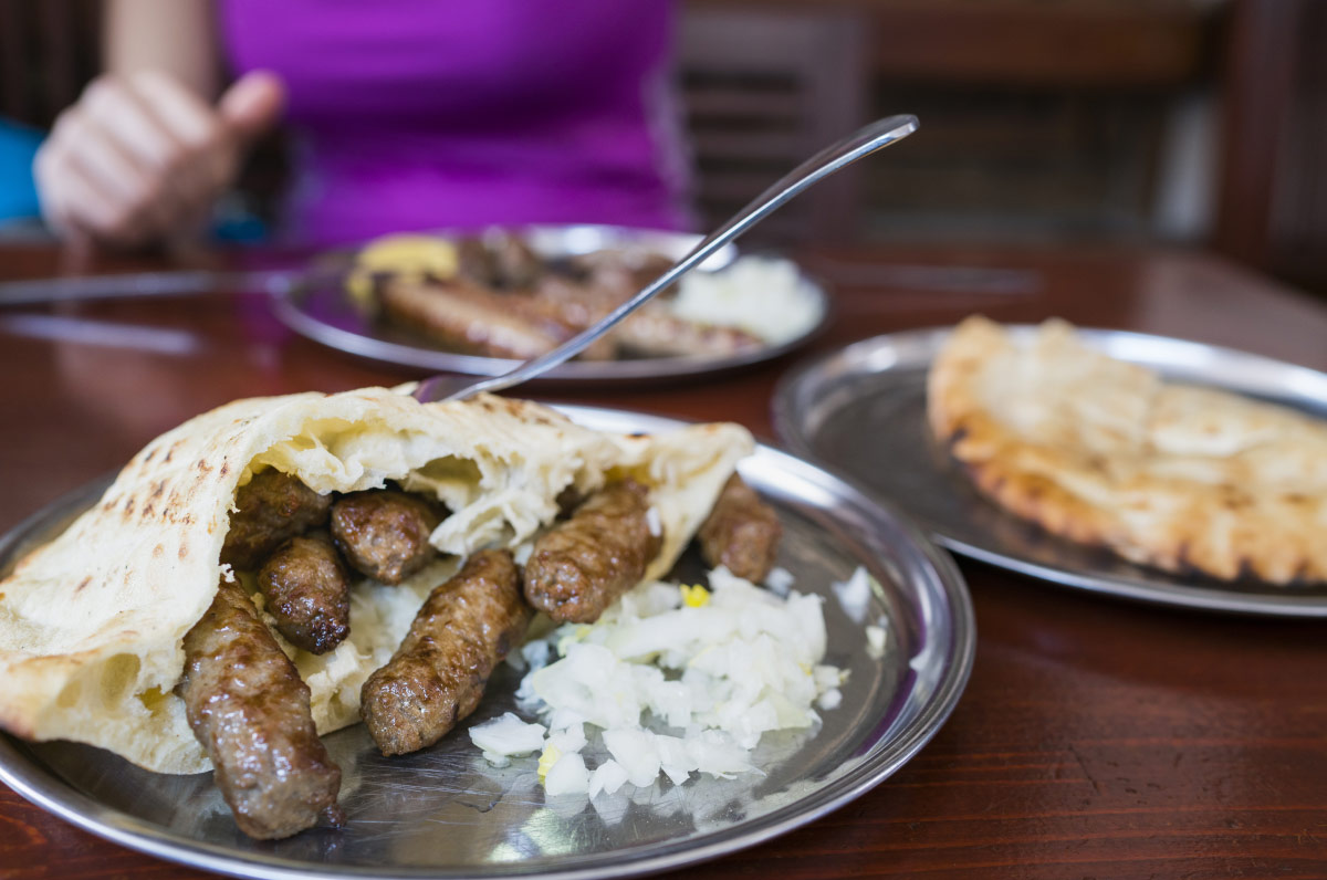 Ćevapi dish on table food bucket list
