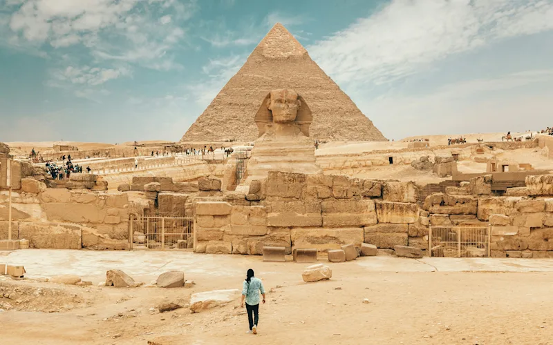 Visit the Pyramids of Giza and the Sphinx