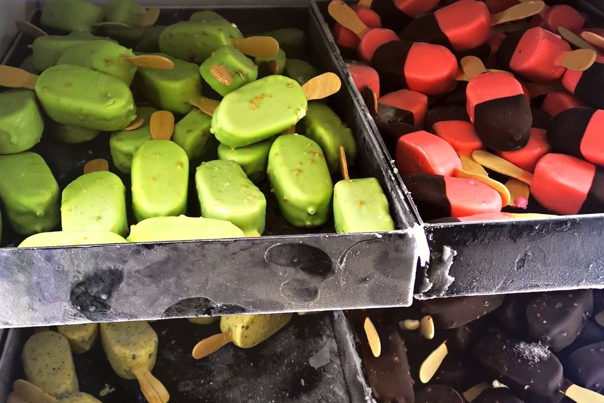 Mini ice-creams, Greek food