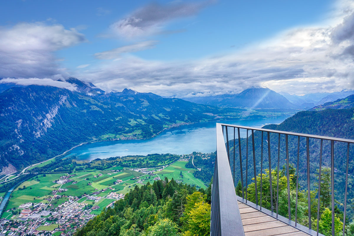 Panoramic view of Interlaken from Harder Kulm viewpoint
