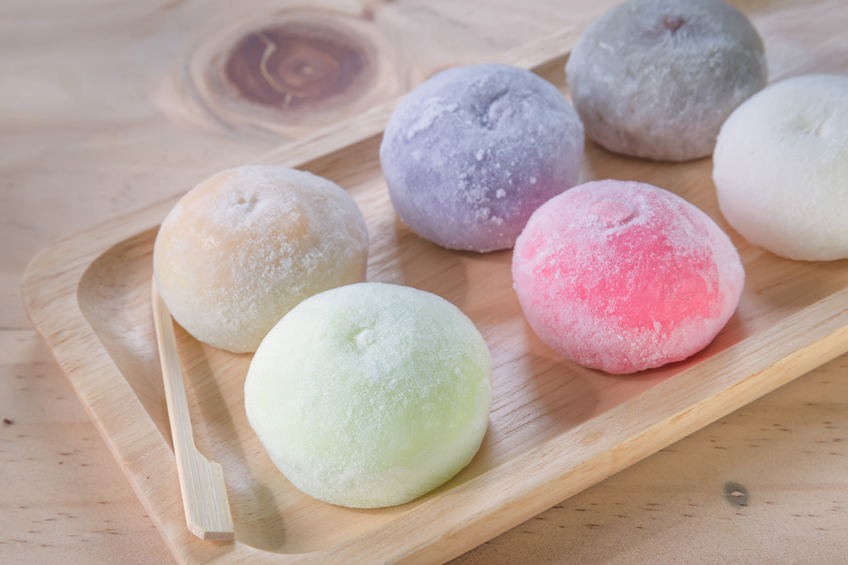 The colorful mochi dessert