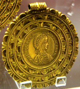 Galla Placidia gold medallion, 5th c AD Ravenna