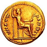 Livia on Roman coin, 1st C AD 
