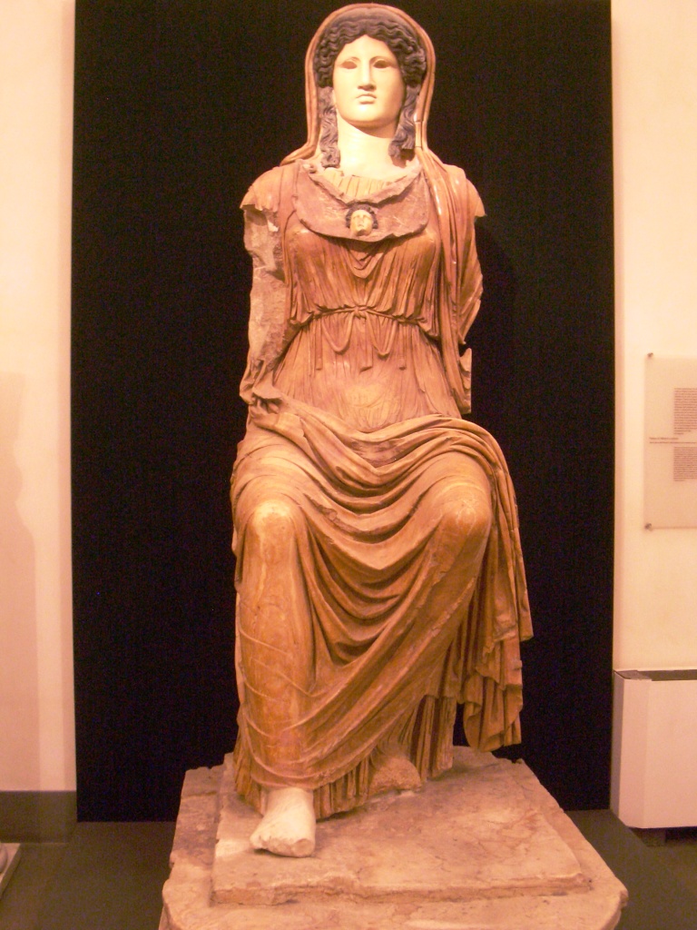 Minerva,  marble statue,1st c BC, Palazzo Massimo