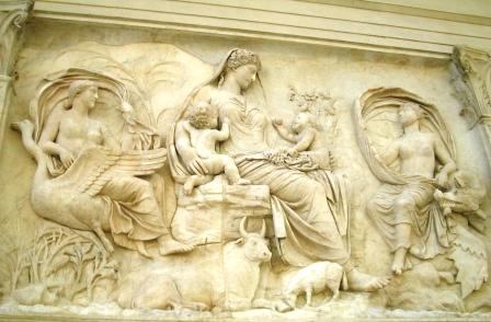 Tellus Fertility Goddess Ara Pacis frieze